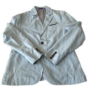 RNT23 Mens Be A Londoner Blazer Sz XXL Blue Lined Lined Sports Coat Pockets